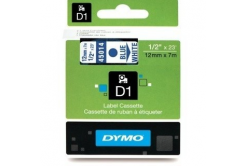 Dymo D1 45014, S0720540, 12mm x 7m modrá tlač / biely podklad, originálna páska
