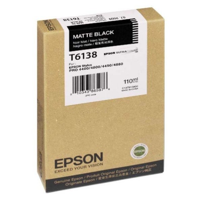 Epson C13T613800 matně čierna (matte black) originálna cartridge