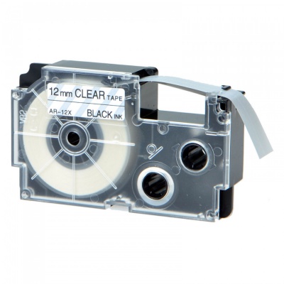 Kompatibilná páska s Casio XR-12AX 12mm x 8m biela tlač / priehľadný podklad