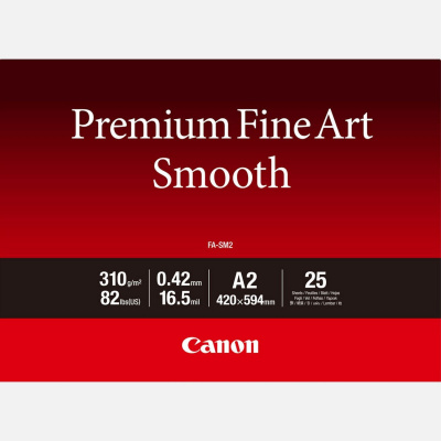 Canon Premium Fine Art Smooth 1711C016, 310 g/m2, A2, 25ks, matný, atramentový, biely, foto papier