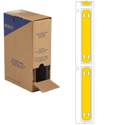 Brady BM-10x60-7643-YL-L / 312196, Bulk BMP71 Heatex Cable Markers, 60.00 mm x 10.00 mm