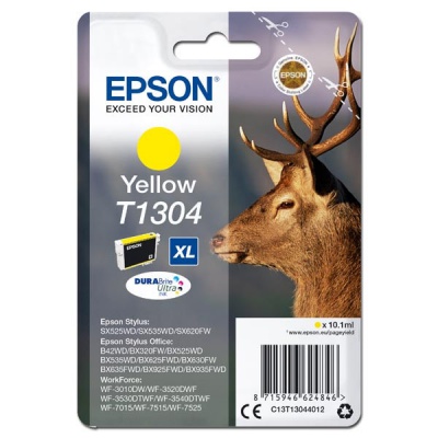 Epson originálna cartridge C13T13044012, T1304, yellow, 765 str., 10,1ml, Epson Stylus Office BX320FW