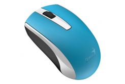 Genius Myš Eco-8100, 1600DPI, 2.4 [GHz], optická, 3tl., bezdrátová USB, modrá, Integrovaná