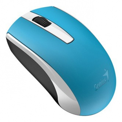 Genius Myš Eco-8100 31030010412, 1600DPI, 2.4 [GHz], optická, 3tl., bezdrátová USB, modrá, Integrovaná