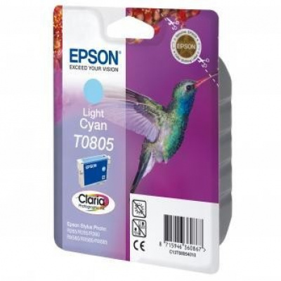 Epson T0805 C13T08054011 svetle azúrová (light cyan) originálna cartridge