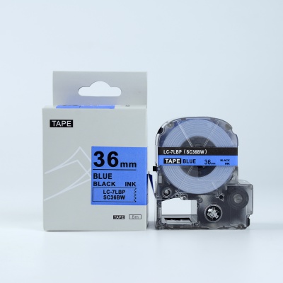 Epson LTS36BW, 36mm x 5m, modrý tisk / bílý podklad, kompatibilní páska