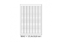 Samolepiace etikety 25,4 x 10 mm, 189 etikiet, A4, 100 listov