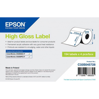 Epson C33S045728 label roll, normal paper, 210x297mm