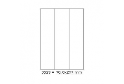 Samolepiace etikety 70 x 297 mm, 3 etikety, A4, 100 listov