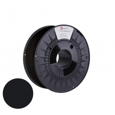 C-Tech 3DF-P-ASA1.75-9017 3D filament, PREMIUM LINE, ASA, RAL9017, 1,75mm, 1000g, Dopravný čierny (Traffic black)