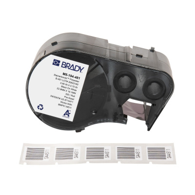 Brady M5-194-481 / 170886, 22.86 mm, Polyester, čierna tlač / biely podklad