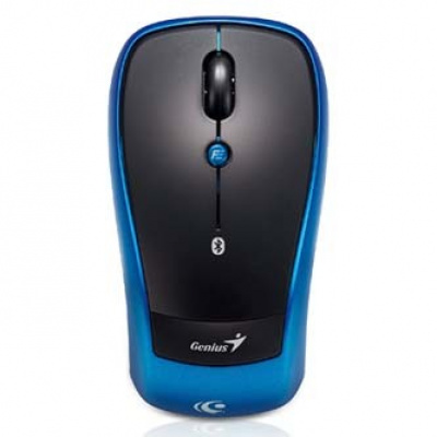 Genius Myš Traveler 9005BT 31030022100, 1200DPI, bluetooth, optická, 4tl., bezdrátová, černo-modrá, 1 ks AA