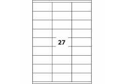 Samolepiace etikety 63,5 x 29,6 mm, 27 etikiet, A4, 100 listov