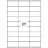 Samolepiace etikety 63,5 x 29,6 mm, 27 etikiet, A4, 100 listov