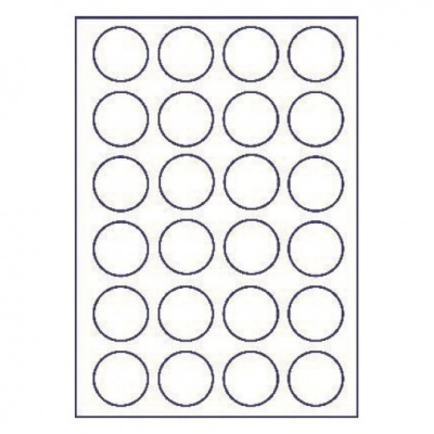 Samolepiace etikety 45 x 45 mm, 24 etikiet, A4, 100 listov