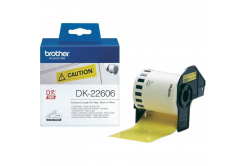 Brother DK-22606, 62mm x 15,24m, žltá, potiahnutá fóliou, originálna kontinuálna rolka