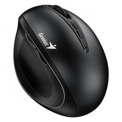 Genius Myš Ergo 8300S 31030037400, 1600DPI, 2.4 [GHz], optická, 7tl., bezdrátová, černá, 2 ks AAA, vertikální