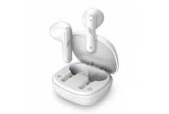 Genius HS-M905BT 31710025400, mikrofon, přepínání skladeb, bílá, 2.0, s nabíjecí krabičkou, sportovní typ USB-C