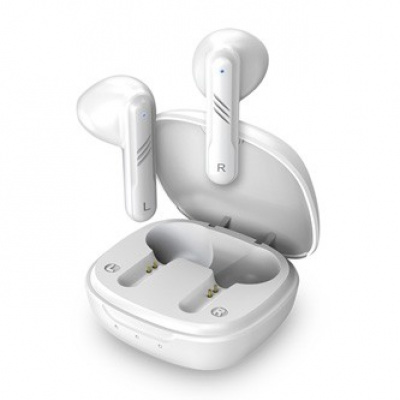 Genius HS-M905BT 31710025400, mikrofon, přepínání skladeb, bílá, 2.0, s nabíjecí krabičkou, sportovní typ USB-C