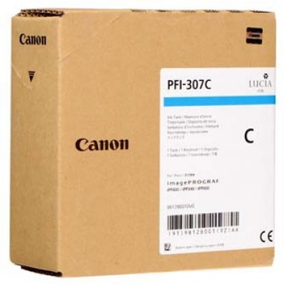 Canon PFI-307C, 9812B001 azúrová (cyan) originálna cartridge