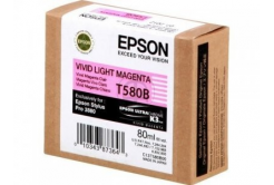 Epson T580B00 svetle purpurová (light magenta) originálna cartridge