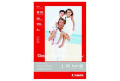 Canon Photo paper glossy, foto papír, lesklý, bílý, 10x15cm, 4x6", 210 g/m2, 10 ks, GP-501, inkoustový
