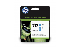 HP 712 3ED77A azúrová (cyan) 3ks originálna cartridge