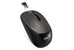 Genius Myš NX-7015 31030019401, 1600DPI, 2.4 [GHz], optická, 3tl., bezdrátová, čokoládová, 1 ks AA, Blue-eye senzor