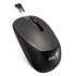 Genius Myš NX-7015 31030019401, 1600DPI, 2.4 [GHz], optická, 3tl., bezdrátová, čokoládová, 1 ks AA, Blue-eye senzor