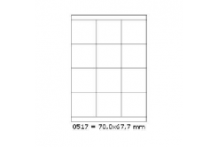 Samolepiace etikety 70 x 67,7 mm, 12 etikiet, A4, 100 listov