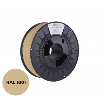 C-Tech 3DF-P-PLA1.75-1001 3D filament, PREMIUM LINE, PLA, béžová, RAL1001, 1,75mm, 1kg