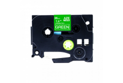 Kompatibilná páska s Brother TZ-765 / TZe-765, 36mm x 8m, biela tlač / zelený podklad