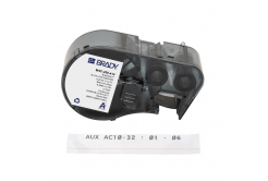 Brady M4C-250-414 / 170727, 6.35 mm x 3.66 m, Polyester, čierna tlač / biely podklad