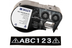 Brady M4C-500-595-BK-WT / 170821, 12.70 mm x 7.62 m, Vinyl, biela tlač / čierny podklad