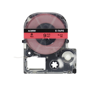 Epson LK-3RBP, SC9RW, C53S653001, 9mm x 9m, čierna tlač / červený podklad, kompatibilná páska
