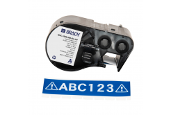 Brady M4C-1000-595-BL-WT / 170836, 25.40 mm x 7.62 m, Vinyl, biela tlač / modrý podklad