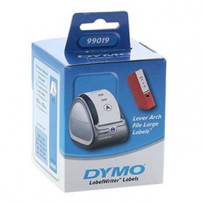 Dymo 99019, S0722480, 190mm x 59mm, bílé papírové štítky na široké pořadače
