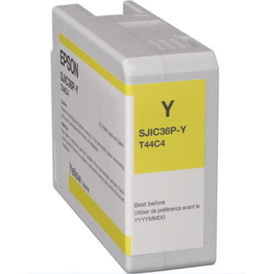 Epson SJIC36P-Y C13T44C440 pre ColorWorks, žltá (yellow) originálna cartridge