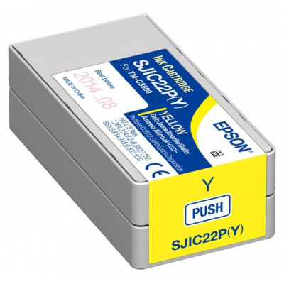 Epson GJIC5(Y) C13S020566 pre ColorWorks, žltá (yellow) originálna cartridge