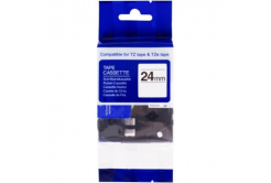 Kompatibilná páska s Brother TZ-NFX251/TZe-NFX251, 24mm x 5m, flexi, nylon, čierna tlač/biely podklad