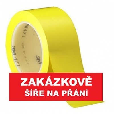 3M 471 Označovacia PVC lepiaca páska, oderuvzdorná, žltá 19 mm x 33 m
