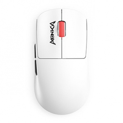 Myš Marvo MONKA PRIME, bílá, optika, 26000DPI, Tri-Mode