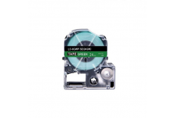 Epson LK-SD24GW, 24mm x 9m, bílý tisk / zelený podklad, kompatibilní páska