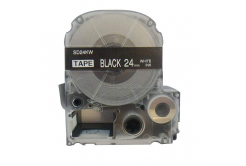 Epson LK-SD24KW, 24mm x 9m, bílý tisk / černý podklad, kompatibilní páska