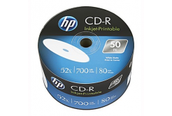 HP CD-R, CRE00070WIP-3, 69301, Printable, 50-pack, 700MB, 52x, 80min., 12cm, bulk, pro archivaci dat