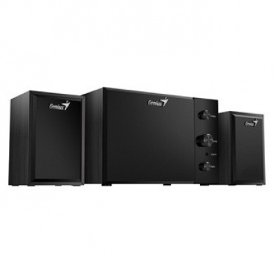 Genius reproduktory SW-2.1 350 31730037401, 2.1, 15W, černé, ovládací panel, ovládaní basů a výšek, 3,5 mm jack, 40Hz~20kHz
