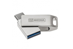 MyMedia MyDual USB 3.2 Gen 1, USB 3.2 Gen 1, 128GB, 69271, stříbrný, 69271, USB A / USB C, s otočnou krytkou