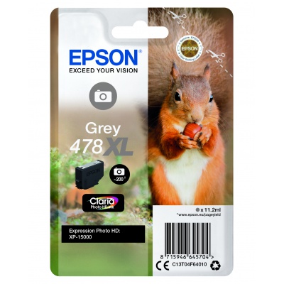 Epson originálna cartridge C13T04F64010, 478XL, grey, 10.2ml, Epson XP-15000