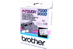 Brother TX-141, 18mm x 8m, čierna tlač / priehľadný podklad, originálna páska