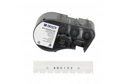 Brady M4C-250-595-WT-BK / 170949, 6.35 mm x 7.62 m, Vinyl, čierna tlač / biely podklad